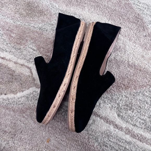 Jack Rogers Audrey Black Slip-On Espadrille Loafer with Tan Woven Sole Sz 9 - Picture 10 of 10